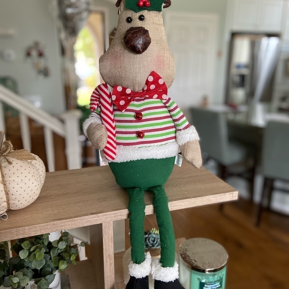 Set of 3 Fireplace Setting Kirklands Christmas Long Legs Snowman, Deer, Santa - Picture 7 of 7